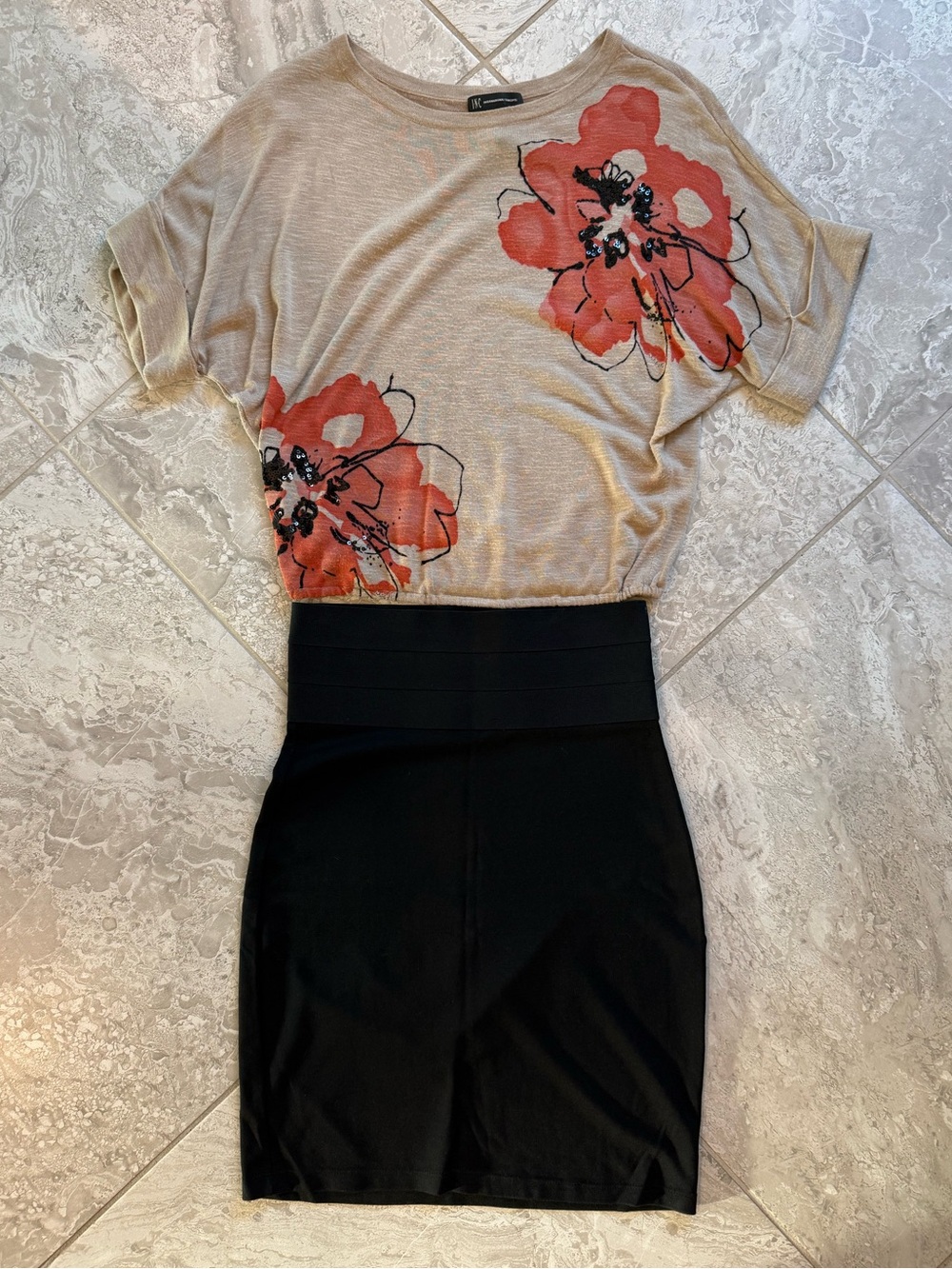Pencil Skirt and Top Set, Size XS